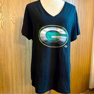 Women’s Fanatics Green Bay Packers Tee Black, NWT, 2XL
